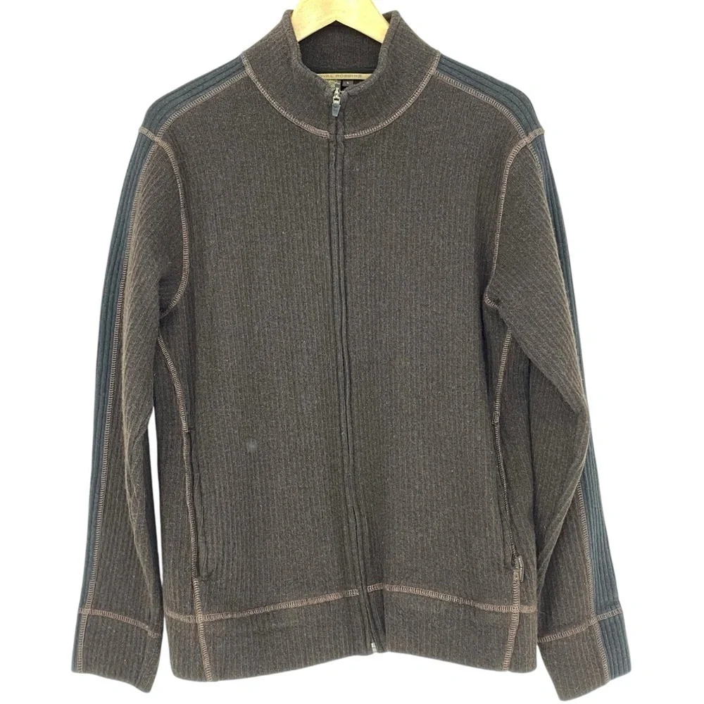 Royal Robbins Men's Wool blend jacket chocolate brown & black size  large